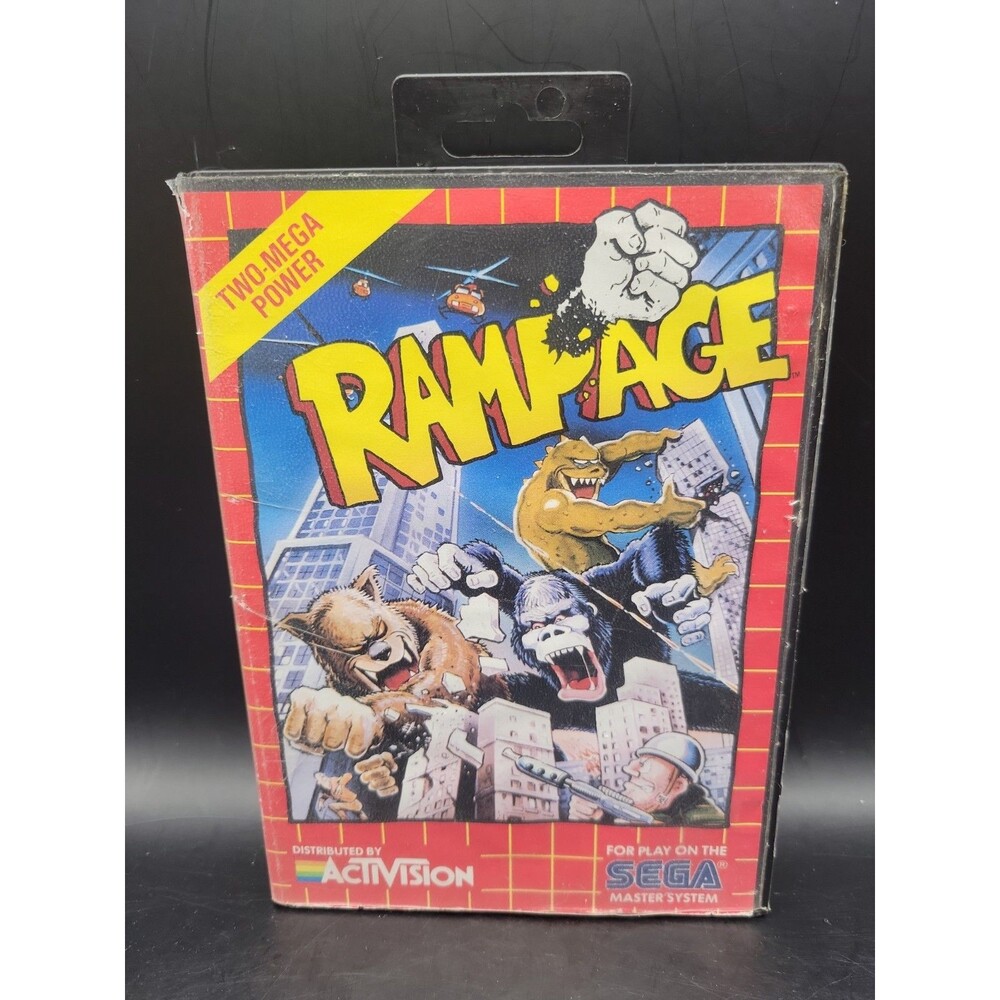 Rampage Sega Master System Cartridge and Case No Manual